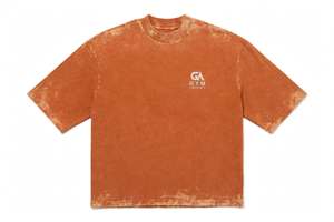 T-shirt Homme Acis Wash Oversized à Épaules Tombantes Coupe Boxy Col Rond Manches Courtes Tricoté Personnalisable GYM ACTIVE ENTERPRISES - Product Image 5