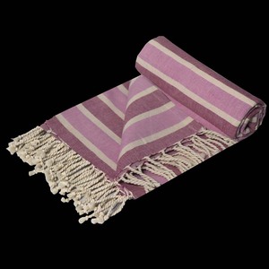 ผู้ผลิตผ้าขนหนูชายหาดฟูตะแบบกำหนดเองลายทาง ดูดซับน้ำได้ดี ผลิตจากผ้าฝ้าย 100% รับผลิตแบบ OEM จากอินเดีย - Product Image 1