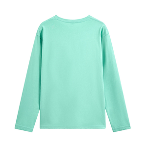 T-shirt à manches longues pour homme, tricoté, couleur unie, col rond, coupe classique, style décontracté, rose, en spandex/polyester, séchage rapide, respirant - Product Image 6