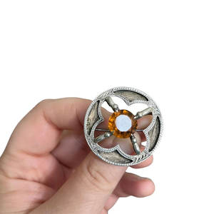 Broches Escoceses de Ágata con Grabado de Plata y Cuarzo, Diseño de Plaid, Antiguos y Personalizables, para Vestir con el Tartán Escocés - Product Image 2