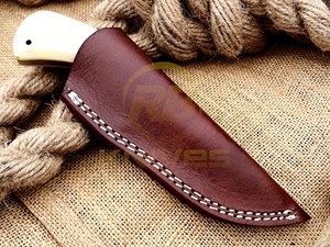 Couteau de chasse artisanal personnalisé, lame en acier à haute teneur en carbone, manche en os, couteau de survie pour le camping avec étui, fabrication sur mesure - Product Image 6