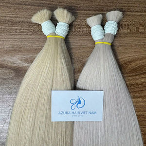 สีบลอนด์ธรรมชาติ ลอนธรรมชาติ แบบเป็นช่อ # ผมต่อเวียดนามแท้ 100% คุณภาพสูง 60A แบบเย็บสองชั้นด้วยเครื่องจักร - Product Image 1