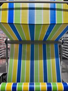 Bâche tissée rayée imperméable pour auvent extérieur, poids moyen, motif bleu, jaune, vert, blanc - Product Image 2
