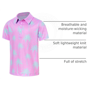 Polo de golf brodé personnalisé, qualité supérieure, manches courtes pour jeunes, vêtements de sport performants, vêtements de sport athlétiques - Product Image 4