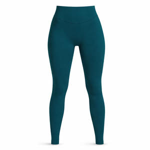 Leggings de yoga taille haute élastiques couleur vert-bleu foncé, sans coutures, à compression, grandes tailles, pour femme, tenue de sport - Product Image 1