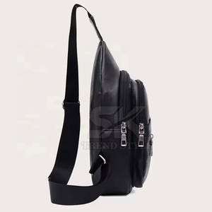 Bolso bandolera de cuero genuino al por mayor de fábrica, ligero, unisex, para uso diario. - Product Image 3
