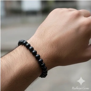Pulsera de Obsidiana Plateada Natural Hecha a Mano, Pulsera de Cristal Curativa con Propiedades Protectoras para Regalo - Product Image 3