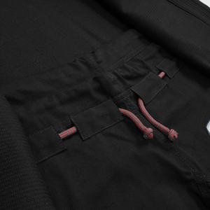 Premium White Karate Gi Uniform Set with Reinforced Stitching, Breathable Cotton Fabric, Adjustable Red Belt for Daily Training - Product Image 3