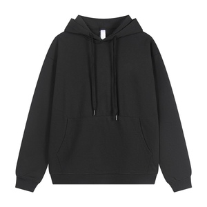 Sudadera con Capucha Extra Grande para Hombre, de Felpa, Color Marrón Sólido, de Algodón, Informal, para Otoño - Product Image 2