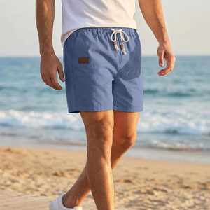 Shorts décontractés d'été en coton pour hommes, shorts de plage, de promenade, de natation, extensibles, techniques, pour la course et la gym - Product Image 1