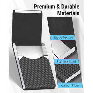 Luxury Braided PU Leather Business Card Holder Professional Magnetic Name Card Case Slim Wallet <b>for</b> Office and Business <b>Gifts</b> - Product Image 5