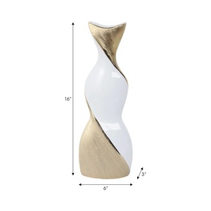 Vase de table moderne en fer craquelé, porte-fleurs décoratif pour la décoration intérieure, accent élégant pour centre de table floral - Product Image 2
