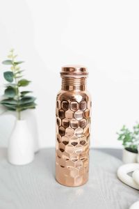Bouteille en cuivre avec tasse Cuisine et verres de table Bouteilles d'eau en cuivre pur disponibles chez Abordable metal - Product Image 5