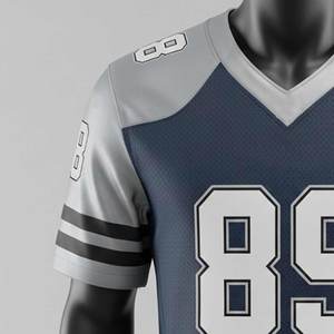 Camisetas de Fútbol Americano Personalizadas al por Mayor, de Malla Transpirable, para Entrenamiento, con Impresión por Sublimación y Tackle Twill - Product Image 6