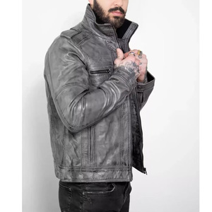 Oem Service <b>Leather</b> <b>Jackets</b> <b>Men</b> Custom Color <b>Men</b> <b>Leather</b> <b>Jacket</b> Full Sleeve Product <b>Leather</b> Winter Wear <b>jacket</b> for <b>men</b> - Product Image 2