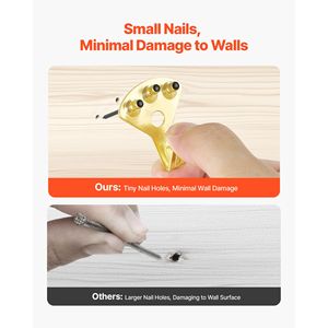 Kit per Appendere Quadri da 130 Pezzi con Ganci in Metallo da 10-100 libbre e Chiodi per Appendere Quadri fino a 45 kg - Product Image 3