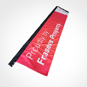 Bandera Rectangular de Poliéster para Exteriores con Diseño de Diamante Azul Marino, Impresión Digital, Duradera, Promocional, con Asta de Aluminio - Product Image 3