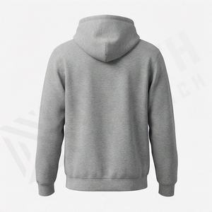 Sudadera con capucha prémium unisex para hombre, de invierno, con cremallera, 100% algodón, logotipo bordado personalizado, venta al por mayor, forro polar grueso - Product Image 2