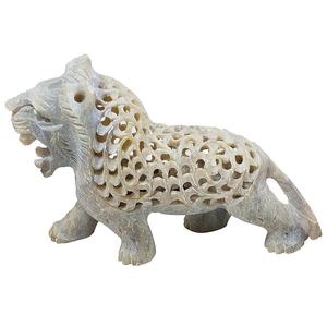 Handmade Soapstone Lion Sculpture | Hand-Carved Stone <b>Animal</b> Statue | Home & <b>Garden</b> Décor I Export quality stone Crafts - Product Image 3