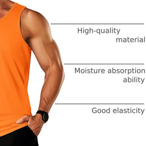 Débardeur pour homme en tissu facile d'entretien, col rond profond, design simple, se lave facilement, sèche rapidement, conserve la douceur et la flexibilité, haut pour homme - Product Image 3