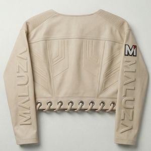 MALUZA INDUSTRIES Top Corto para Mujer, Estilo Urbano, Manga con Estampado Puff, Ropa de Moda Europea Premium - Product Image 3