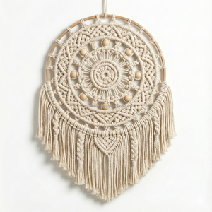 Tapisseries murales en macramé à motifs élégants, texture naturelle douce, pour la vente au détail, la vente en gros, les fabricants, écologiques, Vietnam - Product Image 5