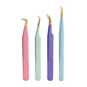 High Quality Stainless Steel Anti-Static Durable Eyelash Extension Tweezers Precision Tip for Eyelash Hair Plucking 12/14CM - Product Image 6