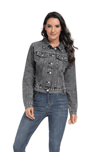 AMSEA High Quality Ladies Womens <b>Denim</b> Bomber <b>Jacket</b> Casual Ripped Distressed Eco-Friendly 100% Cotton Winter <b>Jackets</b> Wholesale - Product Image 6