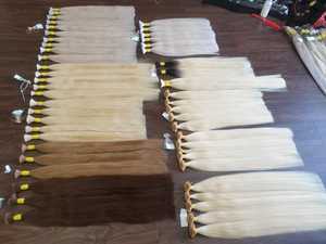 Extensions de cheveux crus alignés sur les cuticules de kératine italienne Cheveux raides de haute qualité de couleur claire Expédition dans le monde entier depuis le Vietnam - Product Image 3