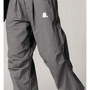 Pantalones Cargo de Punto Grises para Mujer, Cintura Alta, Cordón Elástico, Color Sólido, Corte Holgado, Casual, para Primavera, Transpirables, con Bolsillos - Product Image 6
