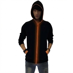 Vente en gros de sweats à capuche lumineux pour hommes, 100% coton, manches longues, impression personnalisée, respirant, imperméable, streetwear d'été - Product Image 6