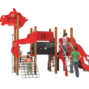 Sistema de Juego al Aire Libre HP-OPA 016 con Elementos de Escalada e Integración de Tobogán para Niños - Product Image 1