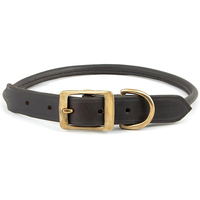 Collier pour chien en cuir véritable, personnalisé, couleur unie, de luxe, avec rivets, durable, vente en gros