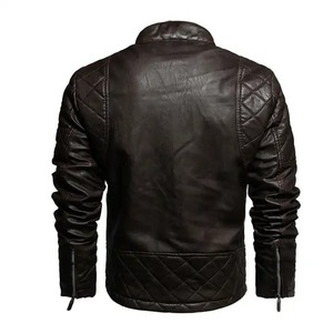 Outdoor Fashion Biker Warm PU Leather <b>Jacket</b> 2026 Winter Customized New Casual Motor <b>Thick</b> <b>Fleece</b> Leather <b>Jackets</b> - Product Image 2
