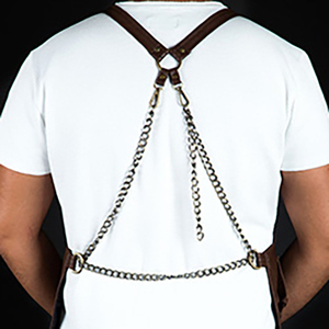 Tablier en cuir pour barbier - Cuisine - Vêtements de travail - Tablier de chef / Beaux tabliers entièrement en cuir pour hommes/femmes - Product Image 6