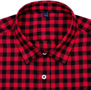 Chemise en flanelle personnalisée pour homme, manches longues, coton, à carreaux, boutonnée, décontractée, tendance, respirante, confortable, pour l'extérieur - Product Image 6