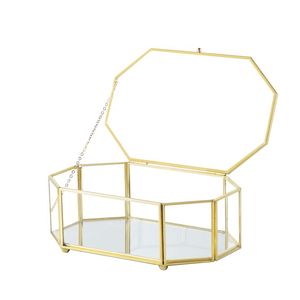 Glass Jewellery Box With Metal Frame For Jewelry Organizers And Decorative Use - Product Image 1
