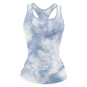 Summer Women Tie Dye Tank <b>Top</b> Racerback Sleeveless Yoga Vest Breathable Gym Fitness Shirt Wholesale Custom Streetwear Clothing - Product Image 3