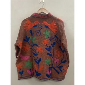 Handmade <b>Women's</b> Robe and tnt Winter <b>Coat</b> with Suzani Embroidery TNT Fabric Thermal <b>for</b> <b>Spring</b> Summer Winter Wear Jacket - Product Image 4