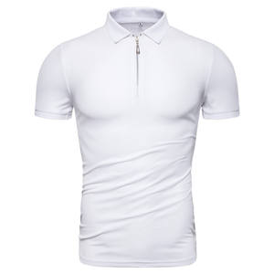 Livraison rapide du stock, impression de logo personnalisée gratuite, 180g, 100% coton, tricoté, poche, anti-rides, décontracté, brodé, chemise courte pour homme - Product Image 6