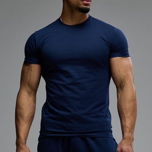 <b>TShirts</b> Manufacturer Custom Cotton Breathability Muscle Tapered Fit Workout Training Mens Gym Customized Compression T shirt - Product Image 1
