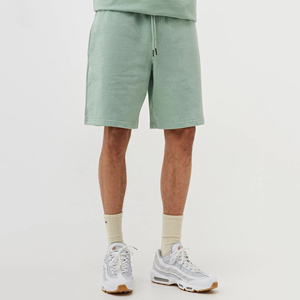Men's Solid Color 100% Cotton Canvas <b>Shorts</b> Mid Waist Elastic Waist Casual Streetwear Trendy Premium Fabric Quick Dry - Product Image 2