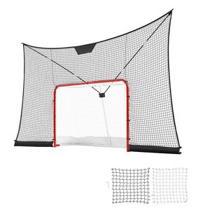 Red de Protección para Portería de Hockey sobre Ruedas, 12x7 pies, Duradera, Cobertura Extendida, Ligera, Portátil, Red de Entrenamiento - Product Image 1
