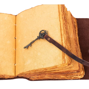 Libro de Hechizos, Diario de Cuero Vintage con Diseño de Tercer Ojo y Grimoire, con Papel de Borde Rústico, 10x7 Pulgadas, Personalizable - Product Image 2