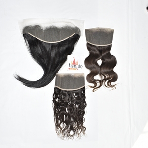 Extensiones de Cabello Natural Indio Negro 13*4 Frontal, 100% Cutícula Alineada, Ondulado Profundo, Remy Sin Procesar, Doble Trama a Máquina, Clip-in/Tejido - Product Image 6