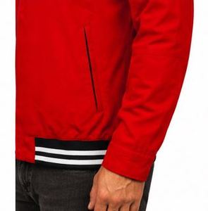 Veste zippée noire en nylon multi-poches coupe ajustée pour homme, style streetwear décontracté, tendances coréennes printemps-automne, avec logo personnalisé - Product Image 5