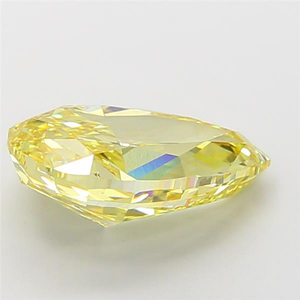 Diamant de laboratoire élégant de forme poire, jaune vif fantaisie, taille excellente, haute brillance, pierre lâche de type CVD 2A, pour la fabrication de bijoux. - Product Image 5