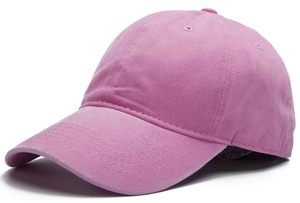 Gorra de Béisbol Unisex de 6 Paneles, Ajustable, 100% Algodón Lavado, Color Rosa Sólido, Gorra Casual para Adultos - Product Image 2