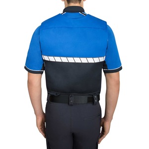 Hi Vis Short Sleeve Polo <b>Shirt</b> Reflective Strips High Visibility Workwear Design Multi Pocket <b>Utility</b> Work <b>Shirt</b> for <b>Men</b> - Product Image 2