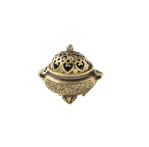 <b>Silver</b> Nickel Plated Brass Adjustable Incense <b>Burner</b> with Durable Long-lasting Design for Aromatic Use - Product Image 2
